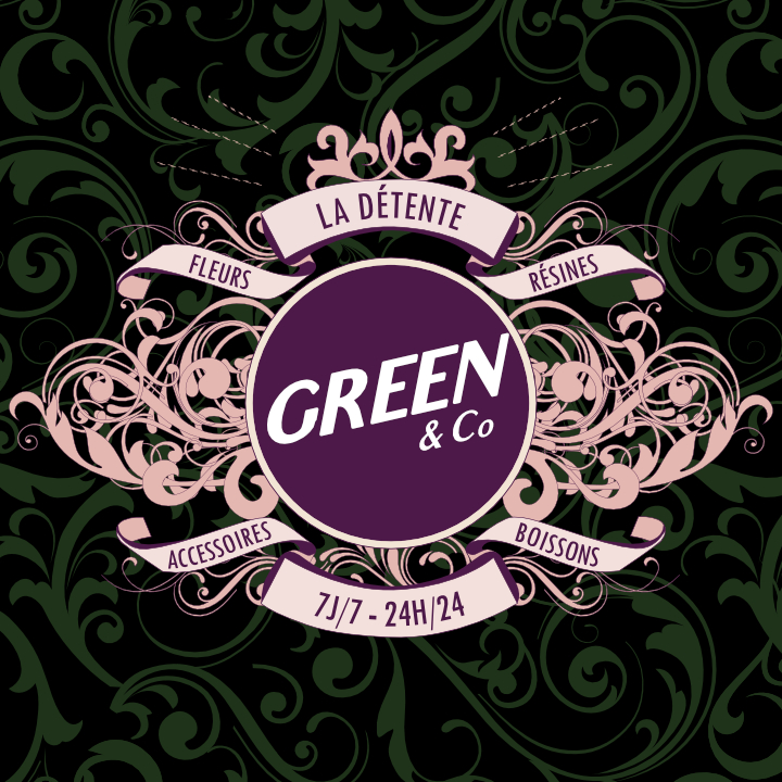 Logo Green & Co — distributeur CBD accessible 24h/24 devant Tabac & Co